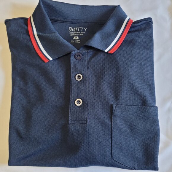 Smitty Navy Performance Mesh Umpire Shirt 2XL - Sized for Chest Protector - Picture 4 of 6